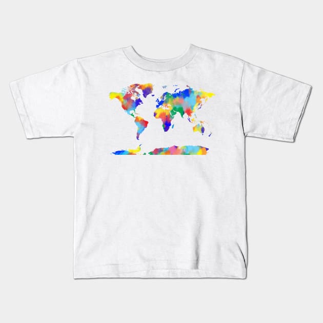 world map Kids T-Shirt by BekimART